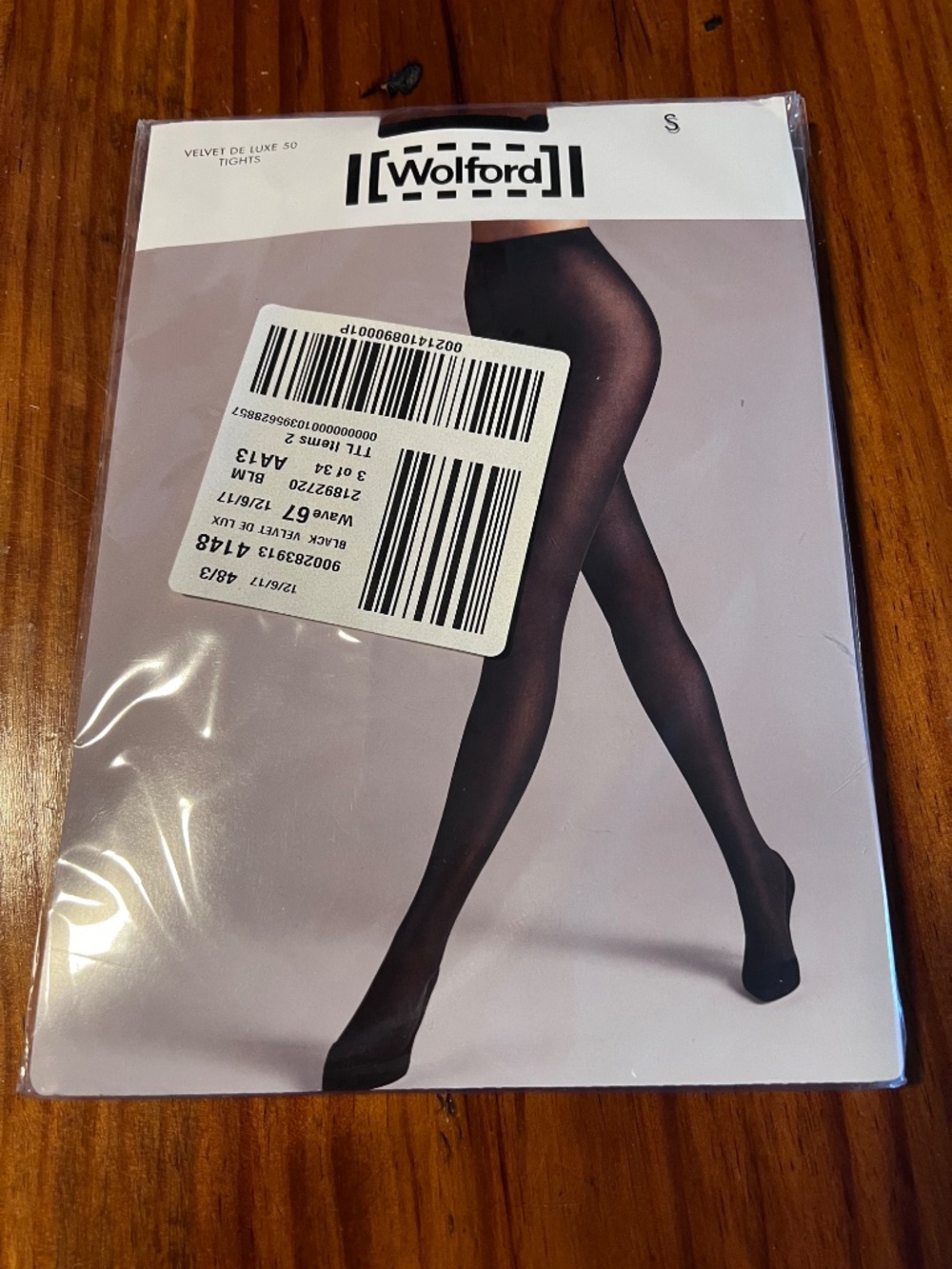 NIB Wolford Velvet de Luxe 50 Tights Black Small S Opaque Matte Luxury Hosiery